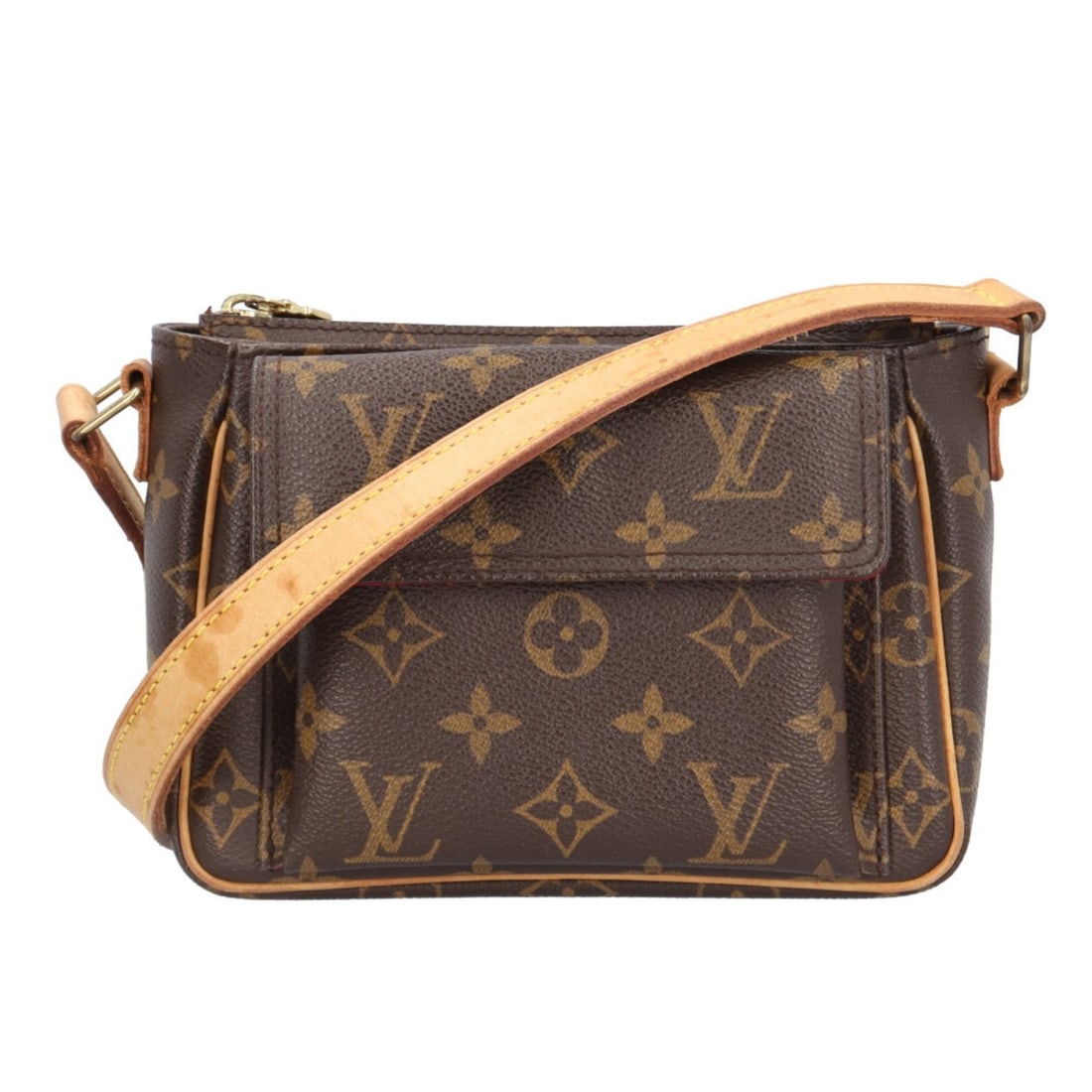 Pre-owned Louis Vuitton Viva Cite PM Monogram Shoulder Bag in Canvas (M51165) Brown, Women's (1 of 19)