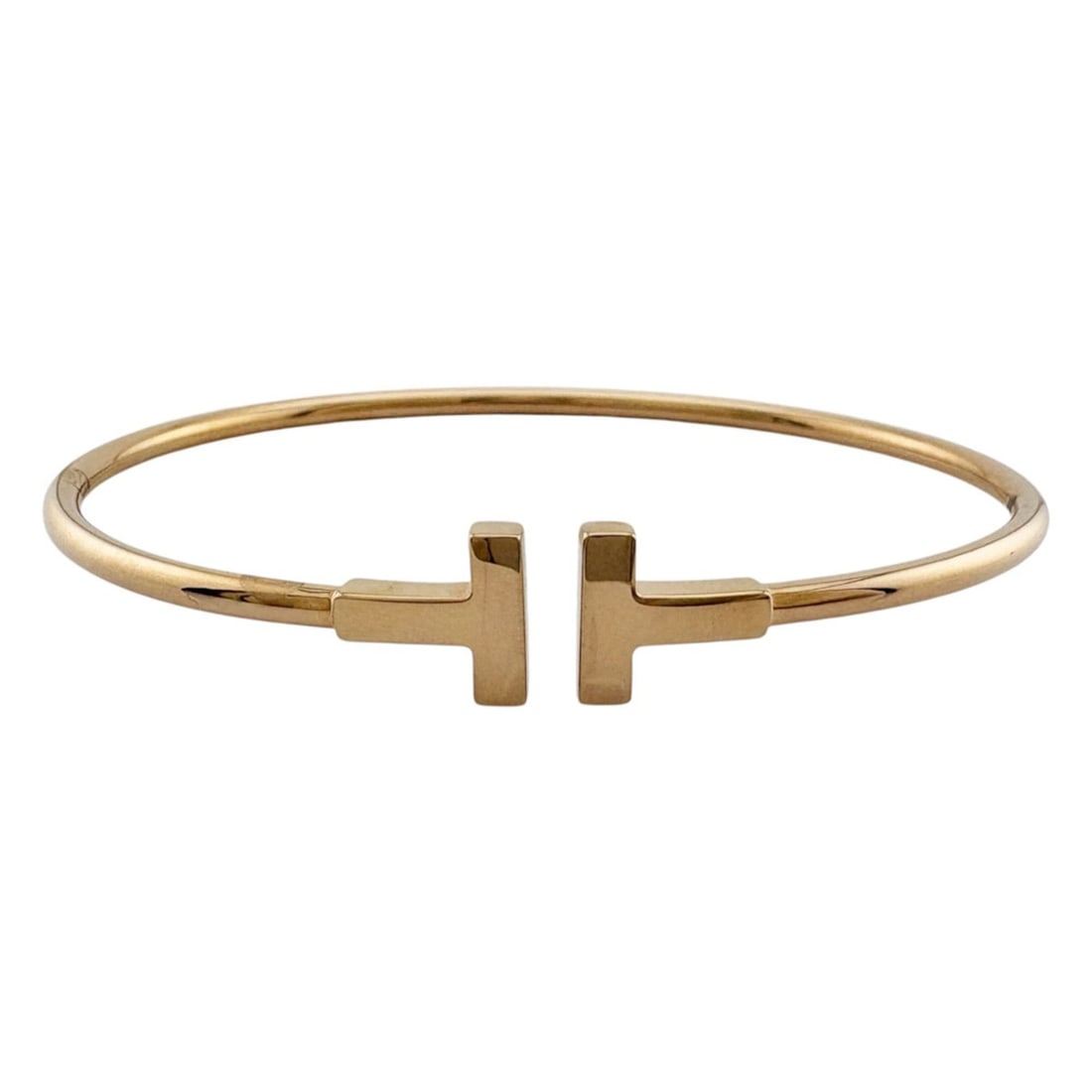 Tiffany T-Wire Bangle, 18k Gold, Women's, Pre-owned, TIFFANY & Co. (1 of 10)