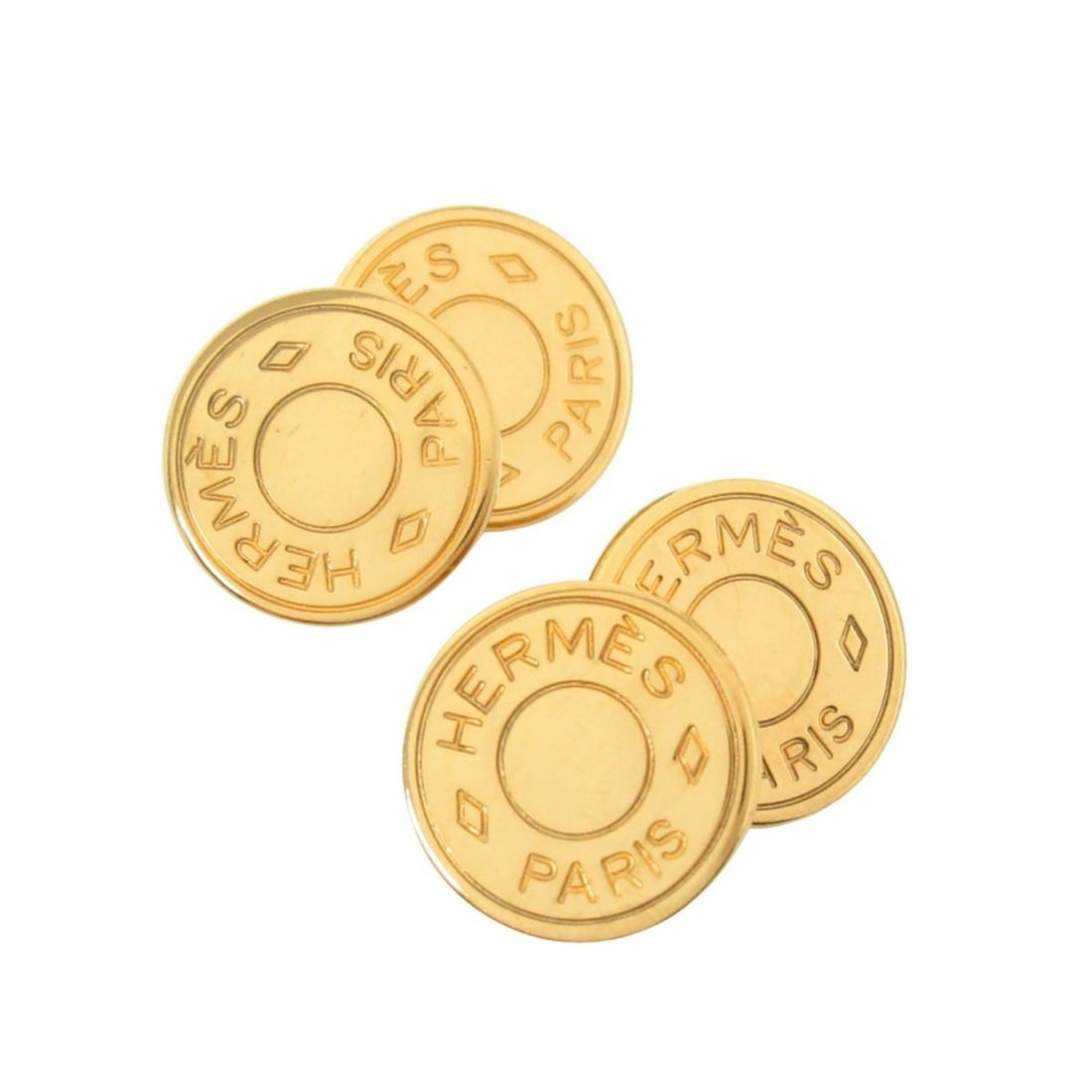 HERMES Serie Round Chain Cufflinks, Yellow Gold, Men's, Suit Accessory: --- Catalog ---Category: SizeSize (HxWxD): 14.00mm x 14.00mm / 0.55'' x 0.55''Category: DesignType: Stud/buttonColor: Yellow goldGender: MenCategory: GeneralBrand: Hermes--- Item List ---Section: Cond