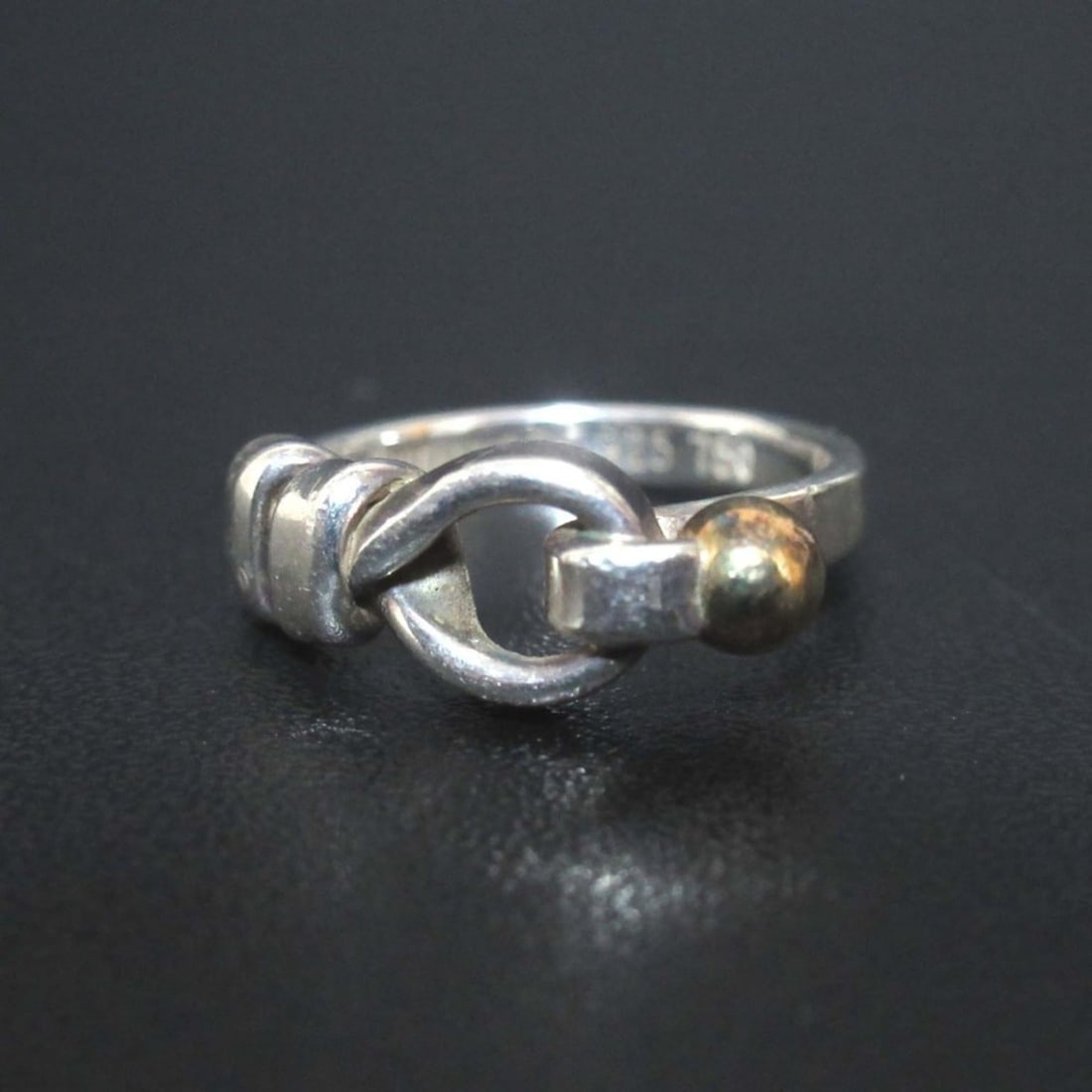 Tiffany & Co. Love Knot Ring, 925 x 750 Silver and Gold, Women's (1 of 11)