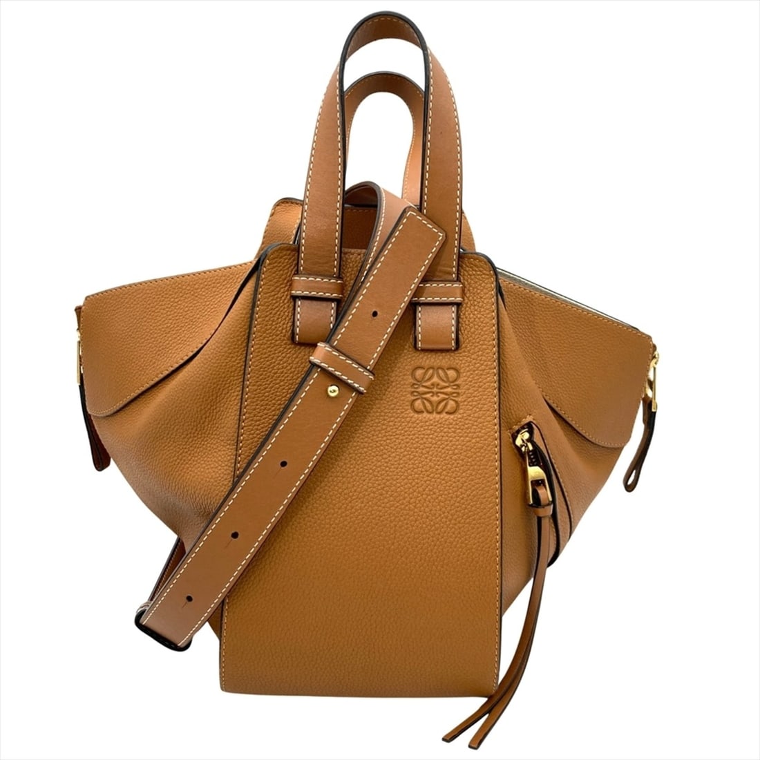 LOEWE Hammock Small Shoulder Bag, Leather, Camel, Gold Hardware, 387.12KN60, Women's (1 of 10)