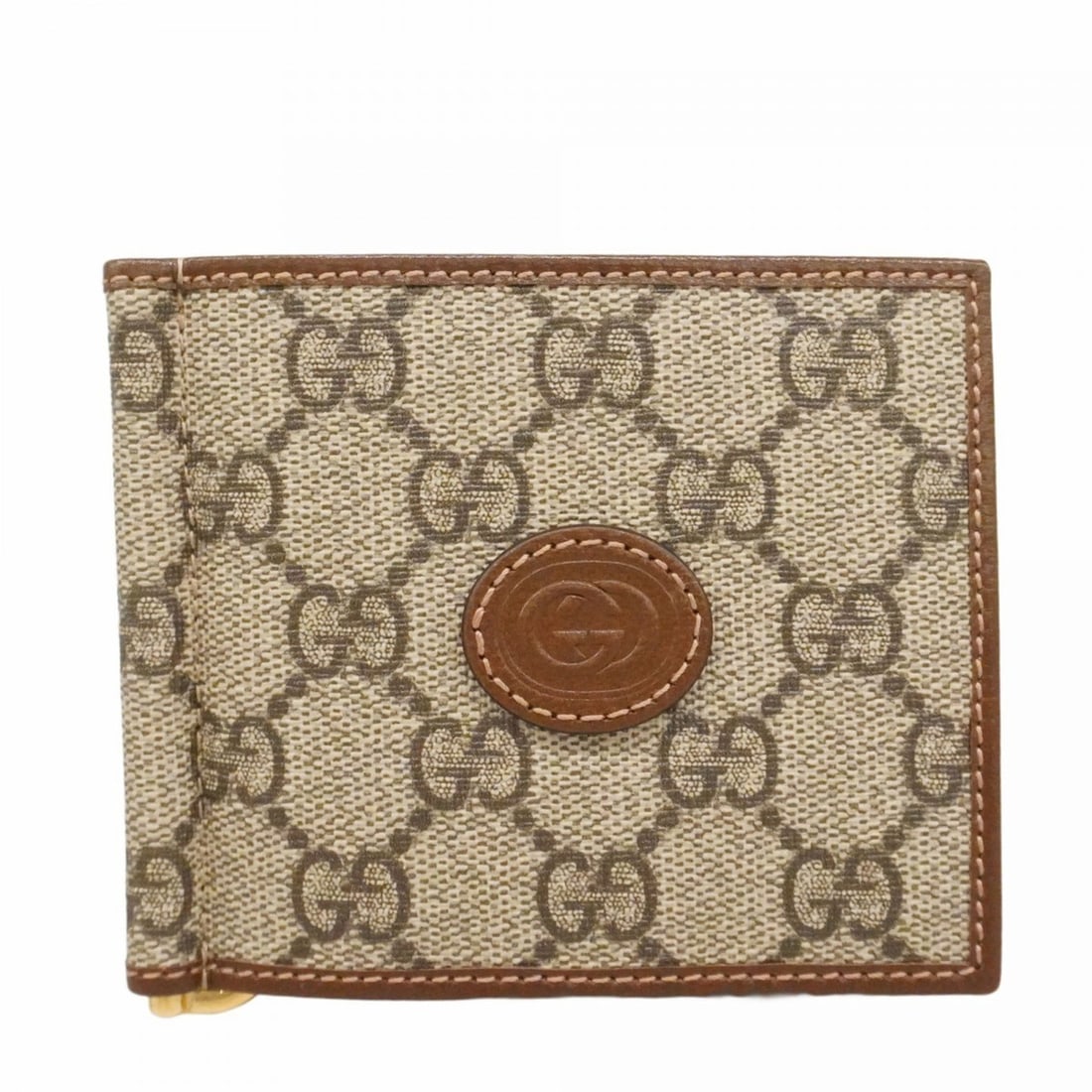Gucci GG Supreme Money Clip 700686 Brown Men's: --- Catalog ---Category: SizeSize (HxWxD): 9cm x 11cm x 1cm / 3.54'' x 4.33'' x 0.39''Category: DesignType: Money clipColor: BrownGender: MenMaterial: PVC Category: GeneralMPN: 700686Brand: Gucci--- I