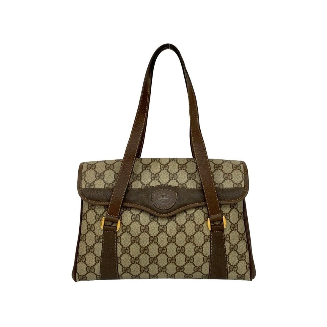 GUCCI Old Gucci GG Embossed Leather Handbag Mini Tote Bag Brown 88129: --- Catalog ---Category: SizeSize (HxWxD): 22cm x 29cm x 9cm / 8.66'' x 11.41'' x 3.54''Category: DesignType: Handbag, Tote bagColor: BrownGender: WomenMaterial: Leather , PVC Category: GeneralBrand: