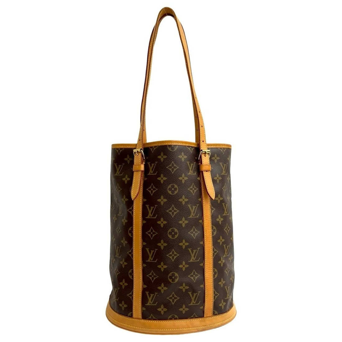 LOUIS VUITTON Louis Vuitton Bucket GM Monogram Leather Tote Bag/Semi Shoulder Bag Brown 11796 (1 of 15)