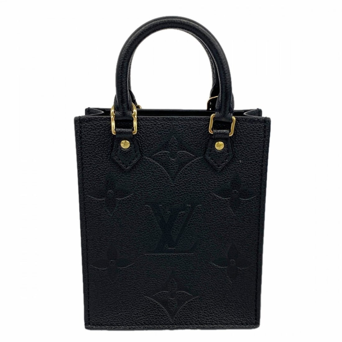 Louis Vuitton Monogram Empreinte Petite Sac Plat Handbag M80478 Noir 2-way Bag for Women (1 of 11)