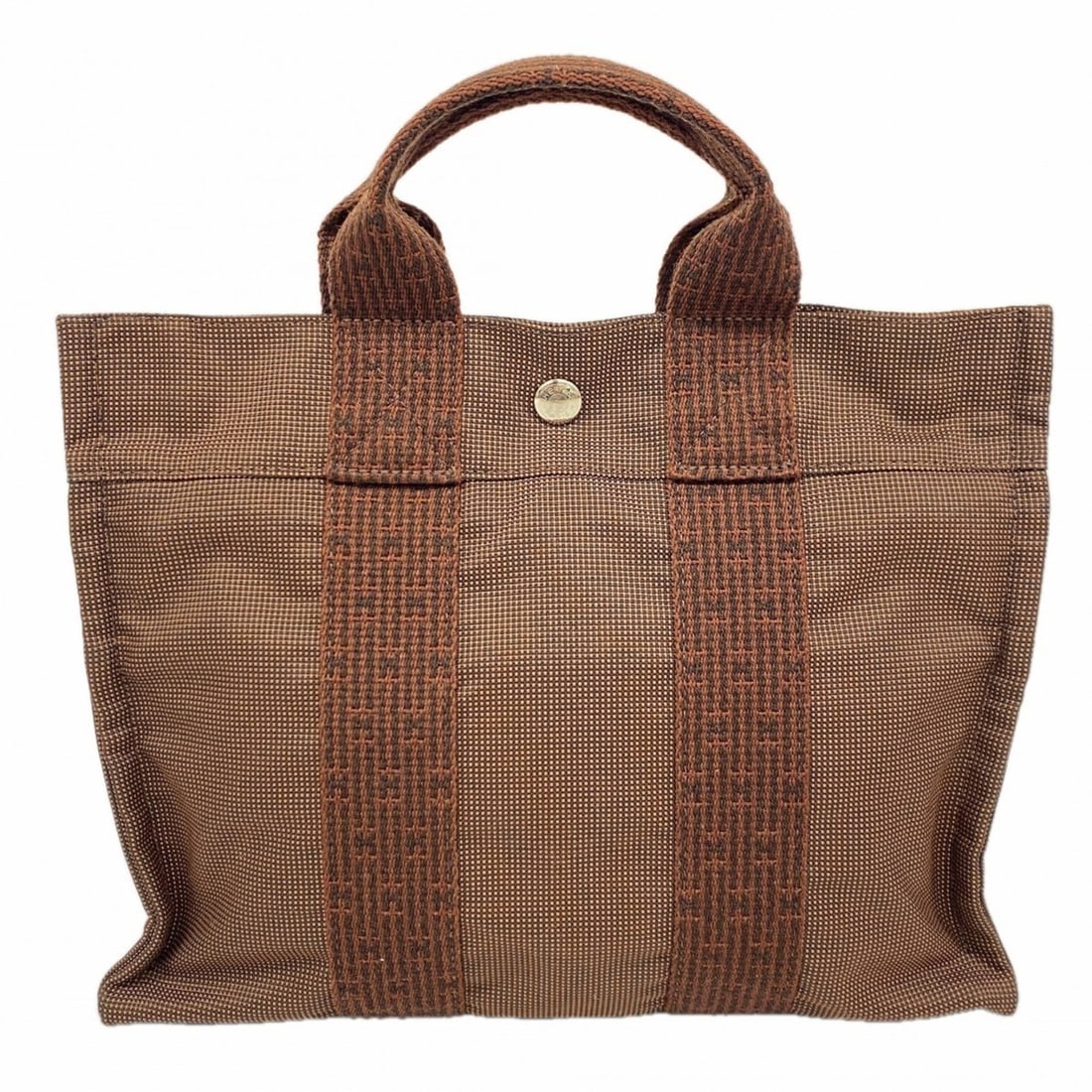 Hermes Hermès Air Line PM Tote Bag, Canvas, Brown, Women's (1 of 9)