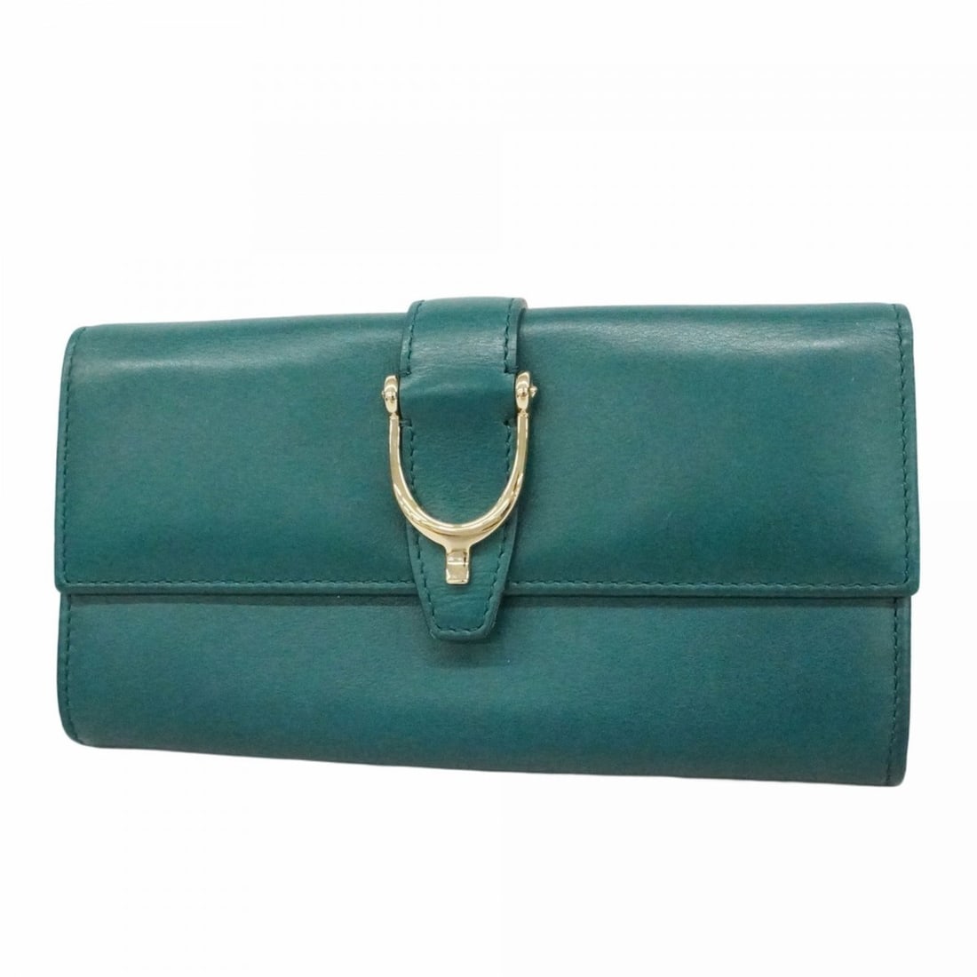 Gucci Long Wallet 277718 Leather Blue Champagne Women's (1 of 18)