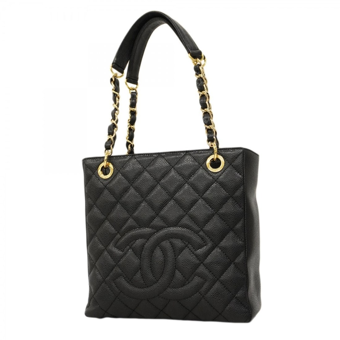 Chanel Matelasse Chain Tote Bag in Caviar Leather, Black, Women's (1 of 14)