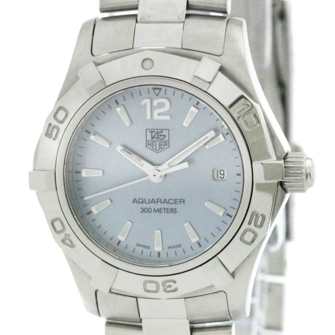 TAG HEUER Aquaracer MOP Dial Quartz Steel Ladies Watch WAF1417 Polished (1 of 13)
