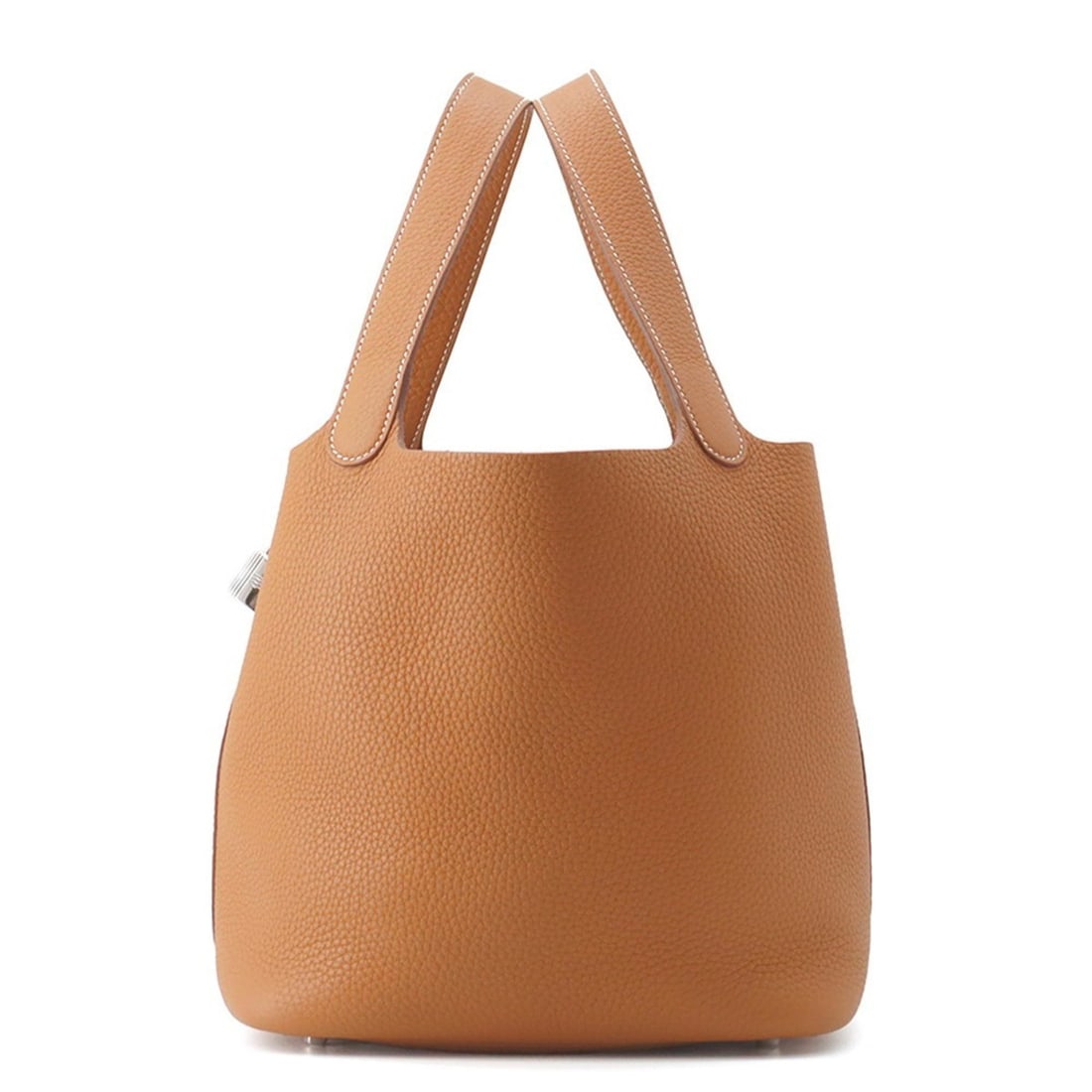 Hermès Picotin Lock MM Handbag, Gold, Taurillon Clemence Leather, Double Stamp, Lock, Picotin,: --- Catalog ---Category: SizeSize (HxWxD): 22cm x 22cm x 17cm / 8.66'' x 8.66'' x 6.69''Category: DesignType: HandbagColor: Gold brownGender: WomenMaterial: Taurillon clemence leather Category: Genera