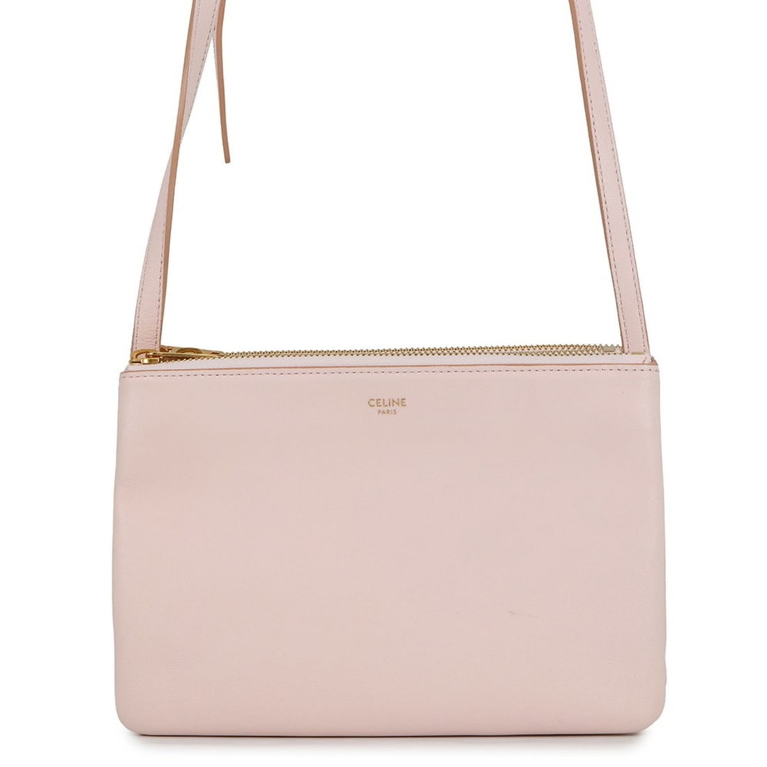 Celine Trio Small Leather Shoulder Bag 192033 CELINE Handbag: --- Catalog ---Category: SizeSize (HxWxD): 15cm x 21.5cm x 4cm / 5.9'' x 8.46'' x 1.57''Category: DesignType: Handbag, Shoulder bagColor: PinkGender: WomenMaterial: Leather Category: GeneralMPN: 19203