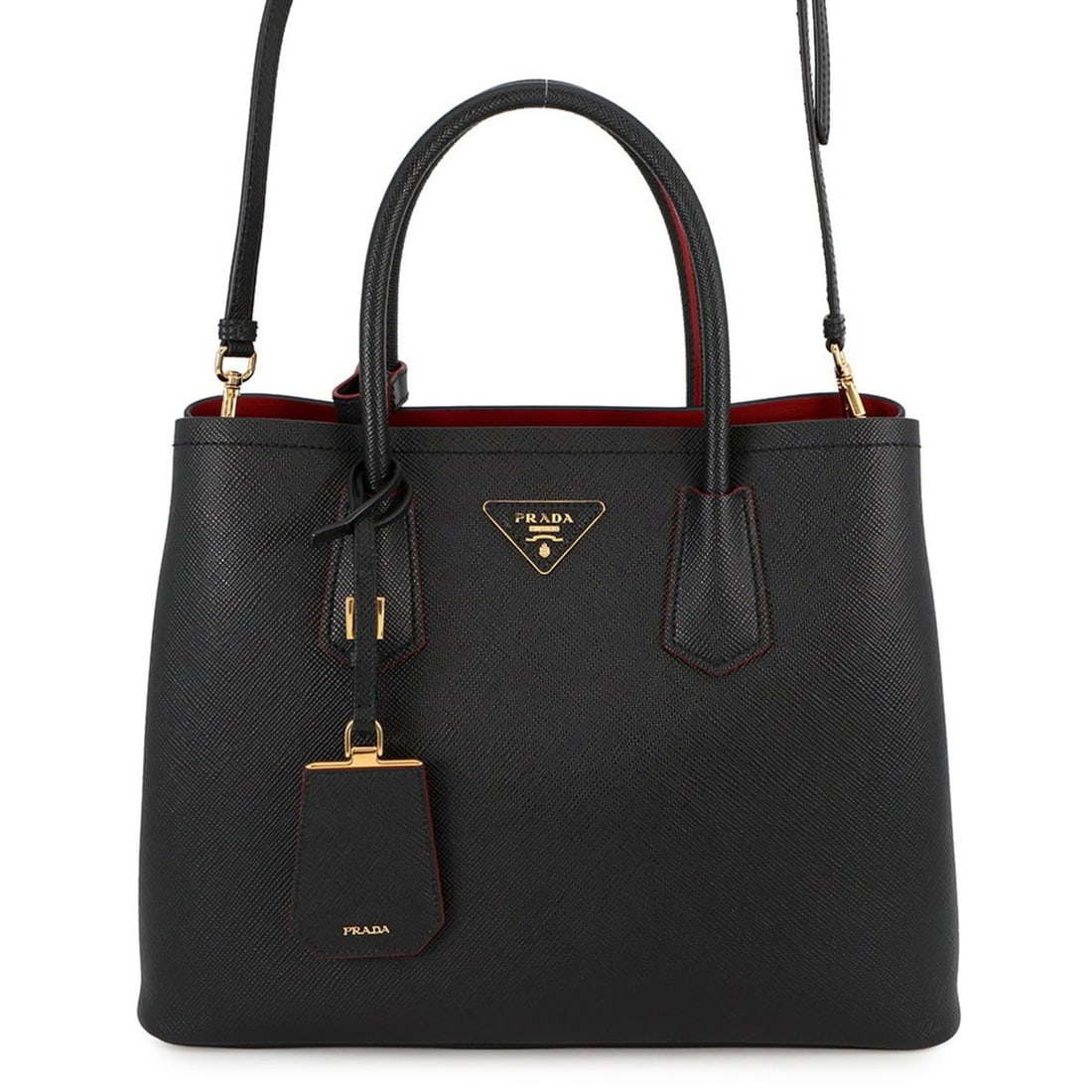 Prada Saffiano Leather Tote Bag 1BG775, 2-Way Shoulder Bag, Black, Handbag: --- Catalog ---Category: SizeSize (HxWxD): 22.5cm x 33.5cm x 14.5cm / 8.85'' x 13.18'' x 5.7''Category: DesignType: Handbag, Shoulder bag, Tote bagColor: BlackGender: WomenMaterial: Leather Category:
