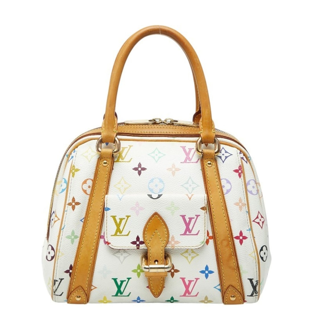 Louis Vuitton Monogram Multicolore Priscilla Handbag M40096 in Bron White Leather, Women's: --- Catalog ---Category: SizeSize (HxWxD): 21cm x 25cm x 17cm / 8.26'' x 9.84'' x 6.69''Category: DesignType: HandbagColor: Blanc, WhiteGender: WomenMaterial: PVC , Leather Category: GeneralMPN: M4009