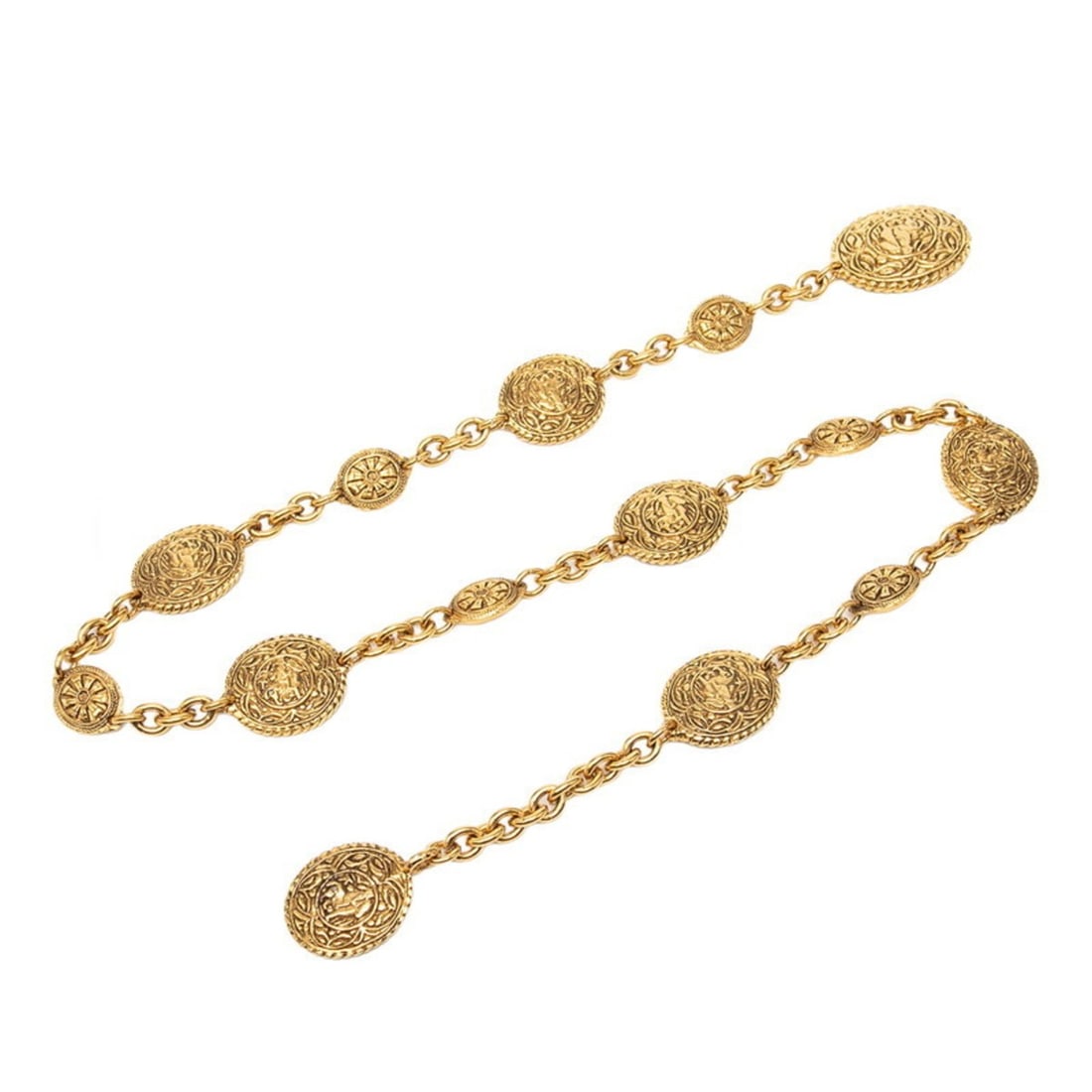 Vintage Chanel Coco Mark Coin Chain Belt, Gold Plated, Women's, CHANEL (1 of 16)
