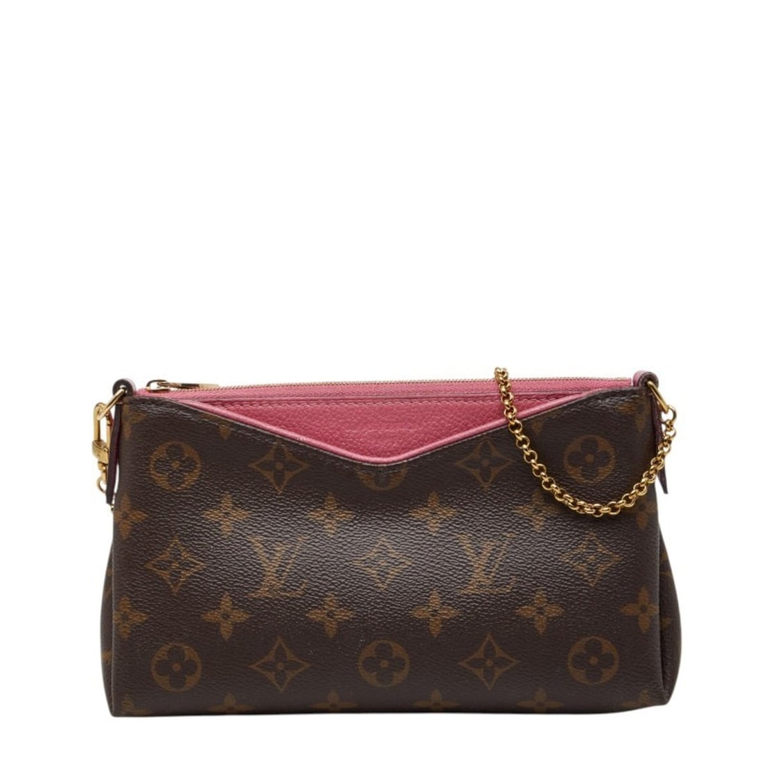 Louis Vuitton Monogram Pallas Scratch Chain Handbag M44037 Brown Rose Poodle Pink Leather Women's: --- Catalog ---Category: SizeSize (HxWxD): 12.5cm x 21cm x 4cm / 4.92'' x 8.26'' x 1.57''Category: DesignType: HandbagColor: Brown, Rose PoudreGender: WomenMaterial: PVC , Leather Category: GeneralMPN