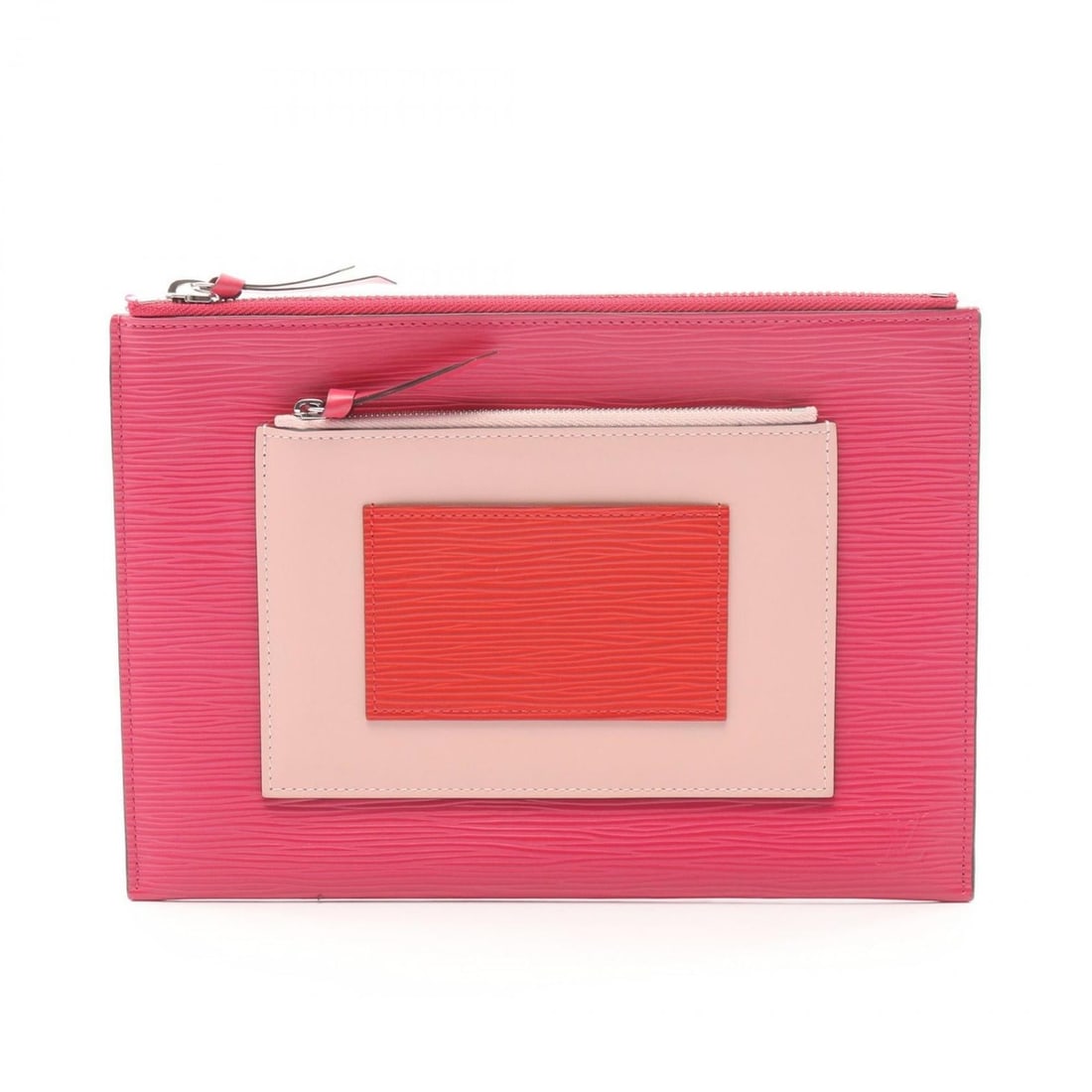 Louis Vuitton Pochette Platform Bag, Pouch, Handbag, Leather, Epi Women's, Pink and Red, M62253 (1 of 15)
