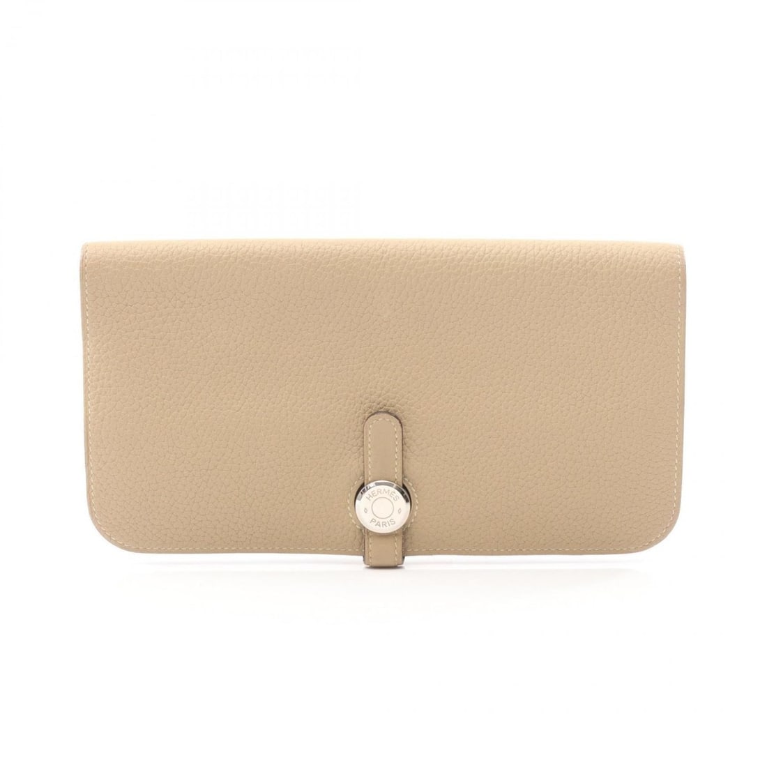 Hermes Hermès Dogon Long Bifold Wallet in Taurillon Clemence Leather, Beige, for Women (1 of 17)