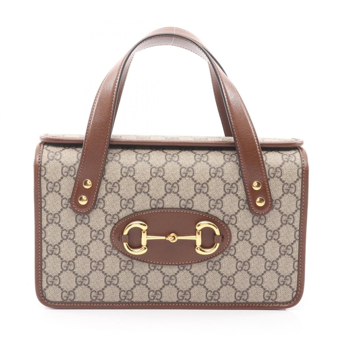 Gucci Horsebit GG Supreme Handbag, Coated Canvas and Leather, Women's, Beige Brown, 627323 (1 of 16)