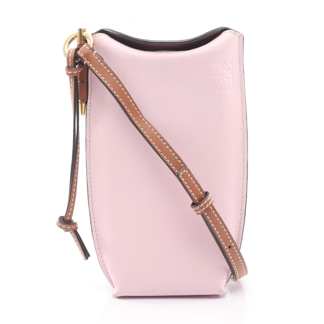 LOEWE GATE POCKET Shoulder Bag/Handbag, Leather, Women's, Pink/Red, 109.30BZ42 (1 of 17)