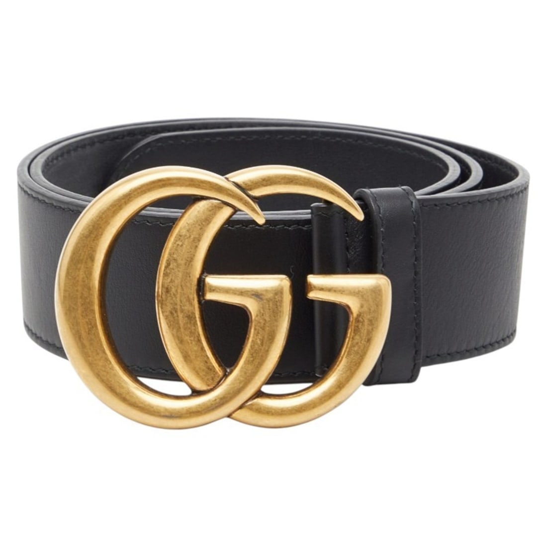 Gucci GG Marmont Belt, Sizes: 70 (28), 400593, Black and Gold Plated Leather, Women's, GUCCI: --- Catalog ---Category: SizeLength: 64cm - 74cm / 25.19'' - 29.13''Category: DesignType: Standard beltColor: Black, GoldGender: WomenMaterial (Strap): Leather Category: GeneralMPN: 400593Brand: Gucci