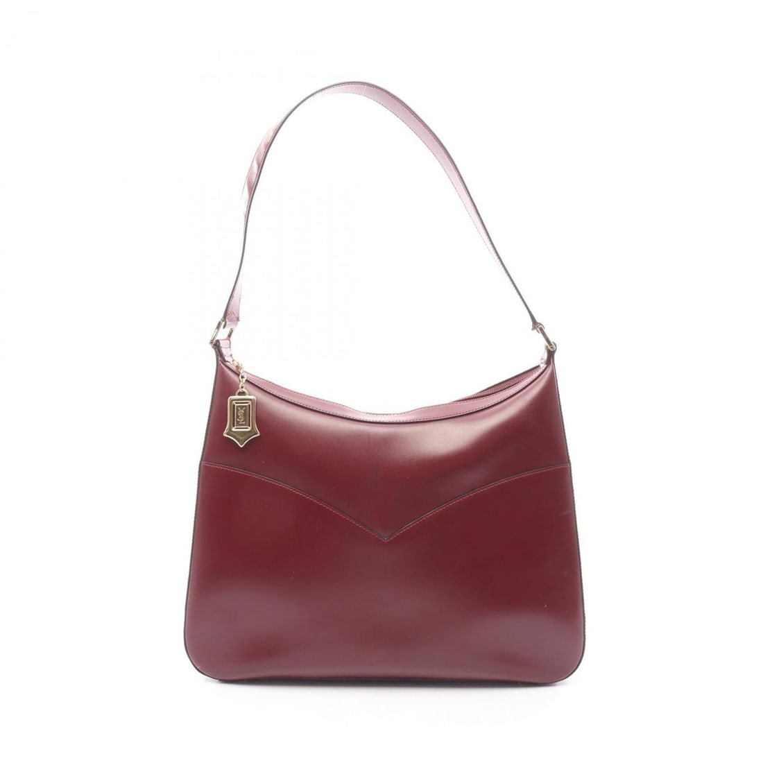 Yves Saint Laurent shoulder bag/handbag in burgundy leather. (1 of 15)