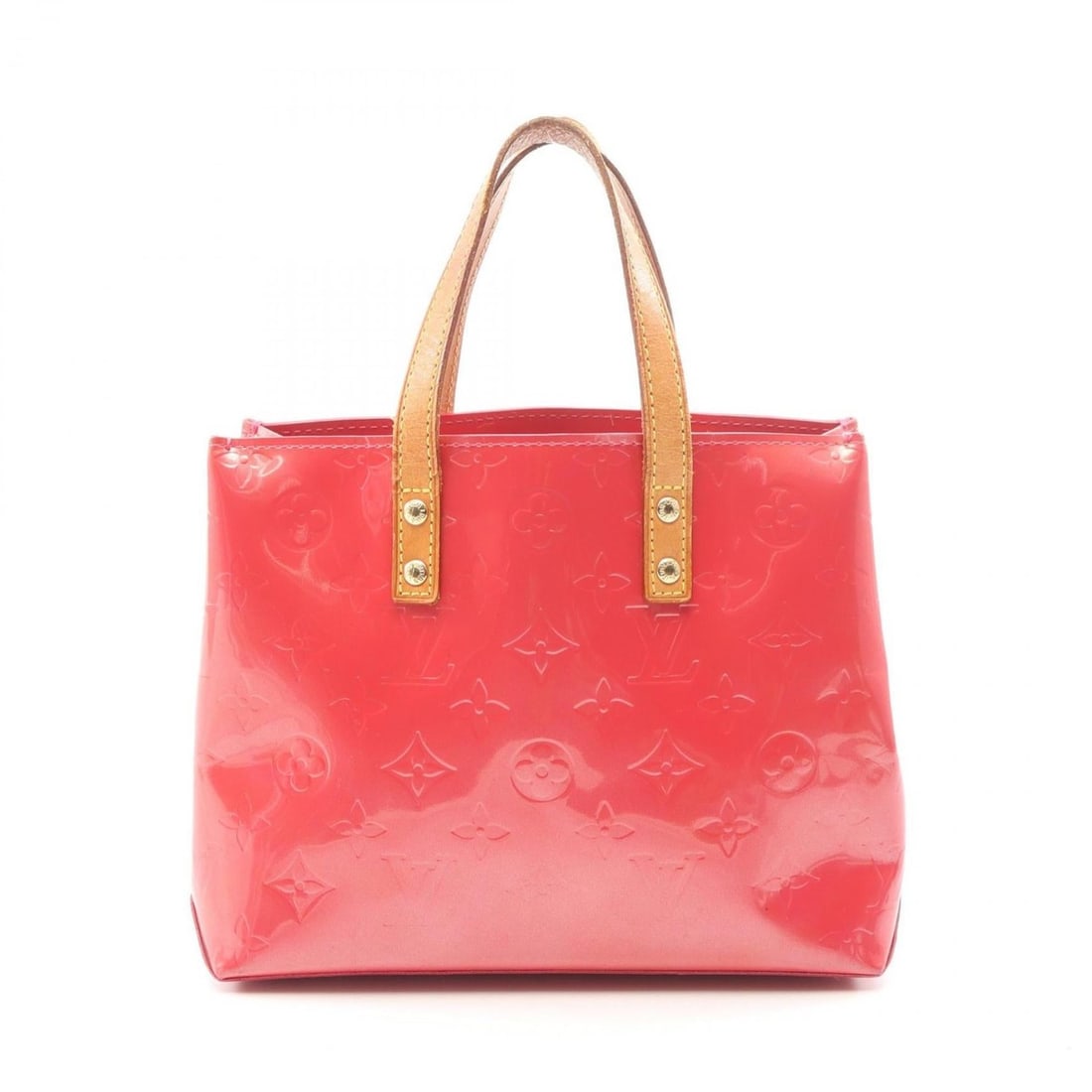 Louis Vuitton Reed PM Handbag, Leather Vernis, Women's, Pink, M9132F (1 of 13)