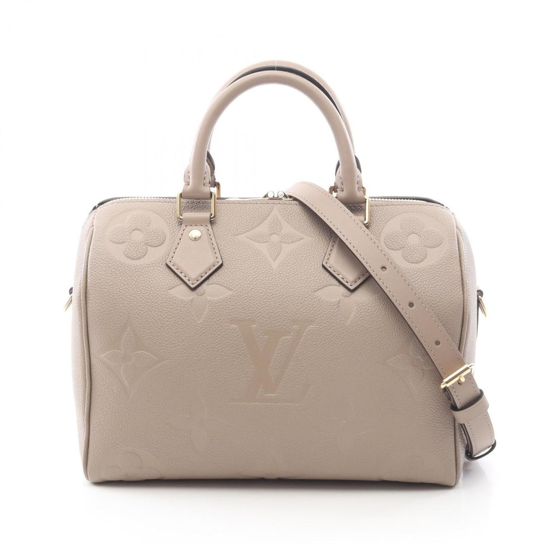 Louis Vuitton Speedy Bandouliere 25 Handbag, Monogram Empreinte Leather, Beige, Women's, M59273: --- Catalog ---Category: SizeSize (HxWxD): 19cm x 26cm x 13cm / 7.48'' x 10.23'' x 5.11''Category: DesignType: HandbagColor: Beige, TourterelleGender: WomenMaterial: Monogram Empreinte , Leather Categ