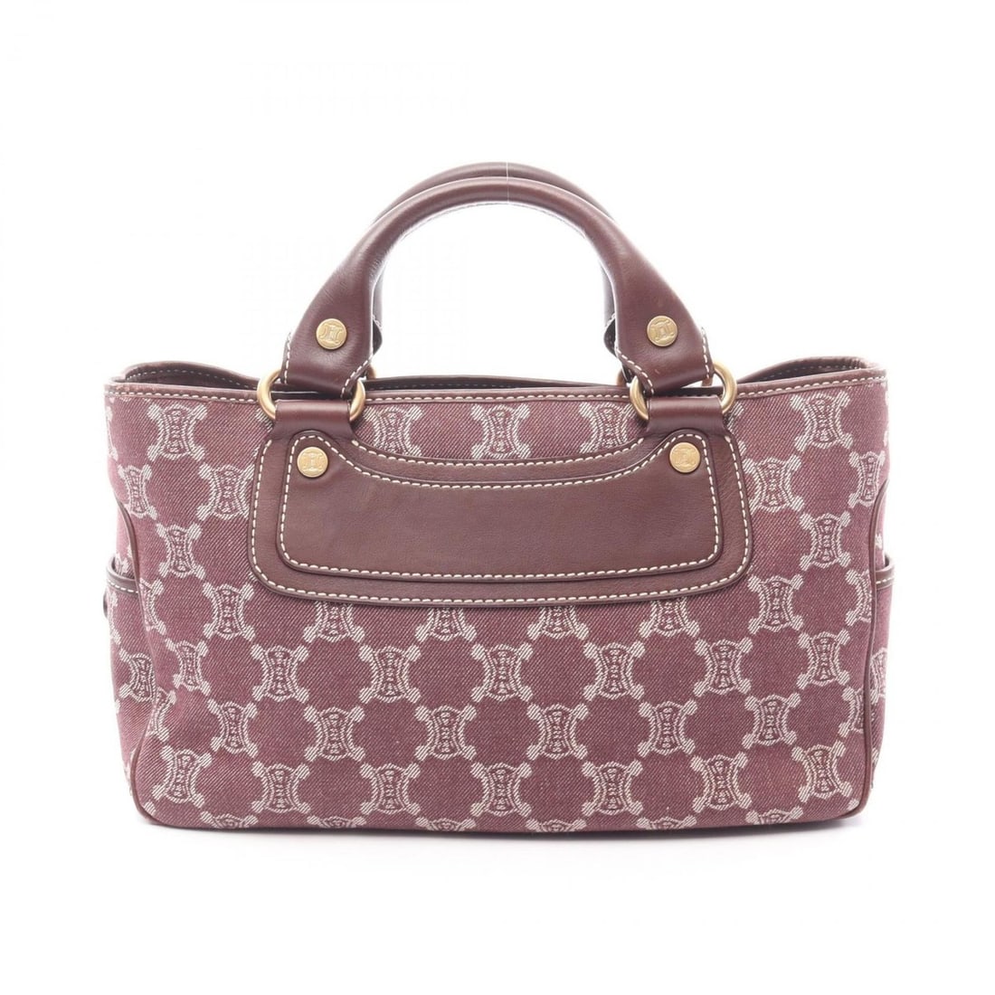 Celine Boogie Bag C Macadam Handbag, Denim and Leather, Women's, Bordeaux: --- Catalog ---Category: SizeSize (HxWxD): 20cm x 32cm x 13cm / 7.87'' x 12.59'' x 5.11''Category: DesignType: HandbagColor: BordeauxGender: WomenMaterial: Denim , Leather Category: GeneralBrand: Celi