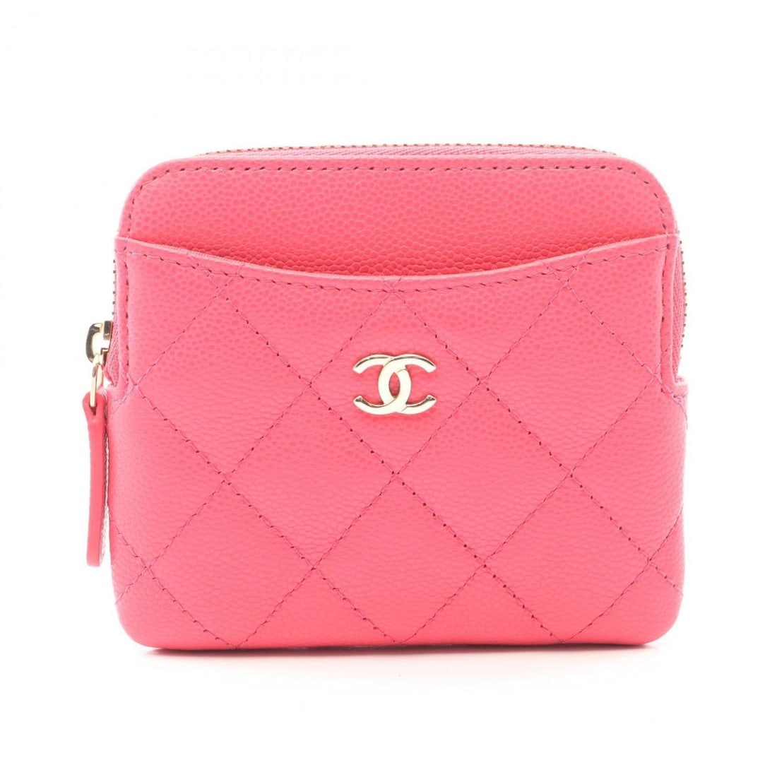 CHANEL Matelasse Wallet/Coin Purse Leather Wallet in Grained Calfskin for Women Pink (1 of 11)