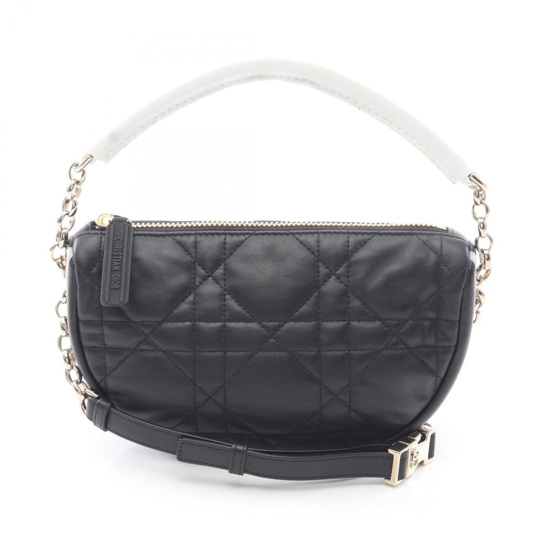 Christian Dior Dior VIBE Hobo Cannage Shoulder Bag/Handbag Leather Women's Black, White, and Purple: --- Catalog ---Category: SizeSize (HxWxD): 14cm x 21cm x 6cm / 5.51'' x 8.26'' x 2.36''Category: DesignType: Handbag, Shoulder bagColor: Black, Purple, WhiteGender: WomenMaterial: Leather Category: Ge