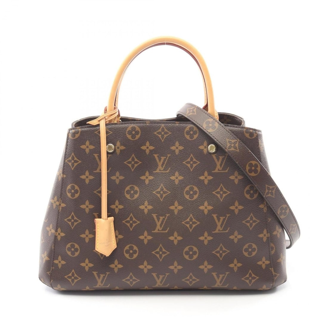 Louis Vuitton Montaigne MM Handbag, Coated Canvas and Leather, Monogram, Women's, Brown, M41056 (1 of 17)