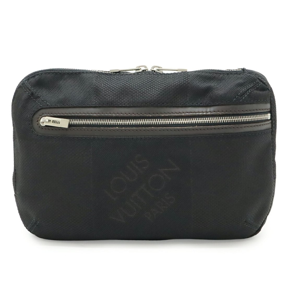 LOUIS VUITTON Damier Geant Arche Bag, Body Waist Hip Canvas Noir, Black, M93021 (1 of 20)