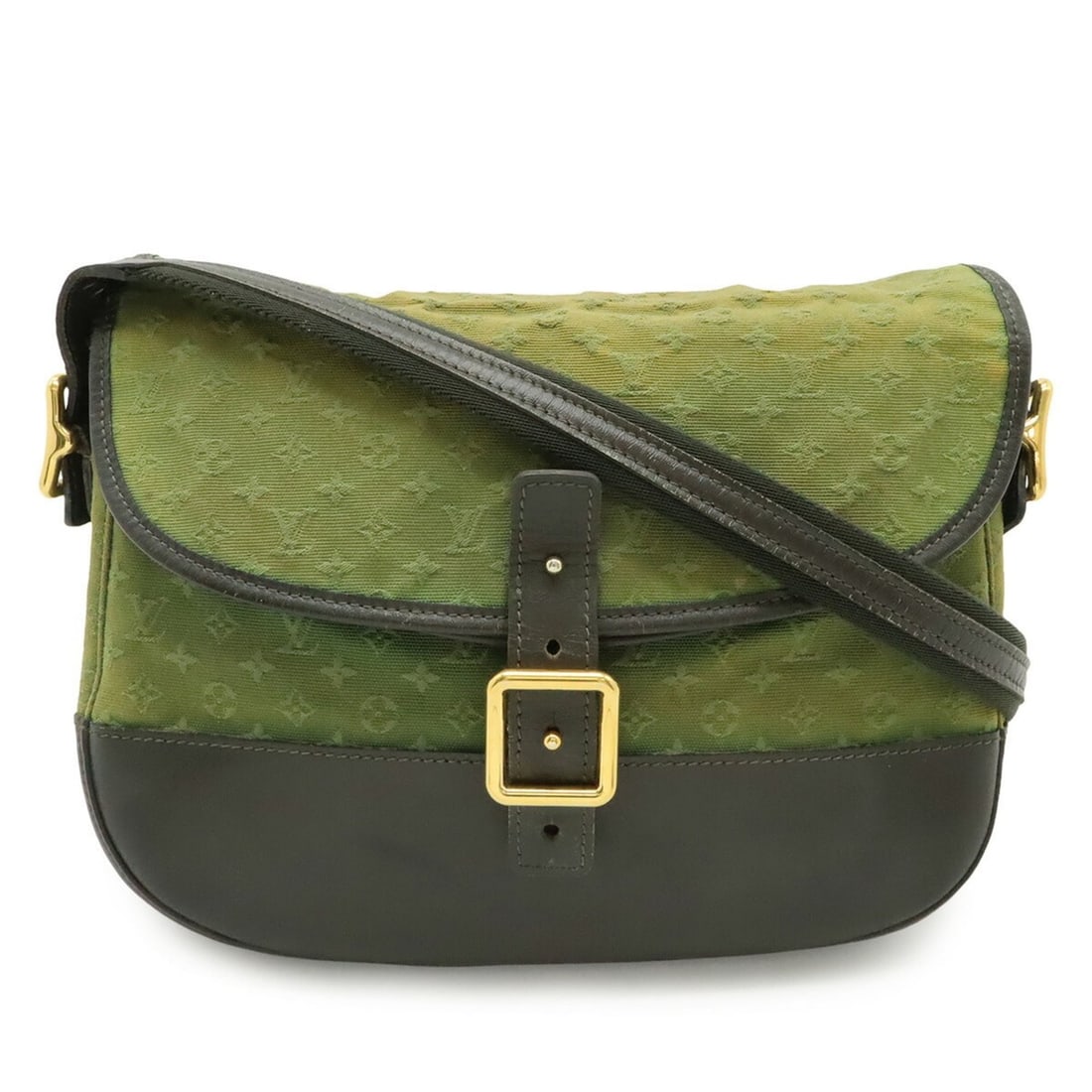 LOUIS VUITTON Monogram Mini Bélanger Shoulder Bag Canvas Leather TST Khaki Green M92673 (1 of 16)