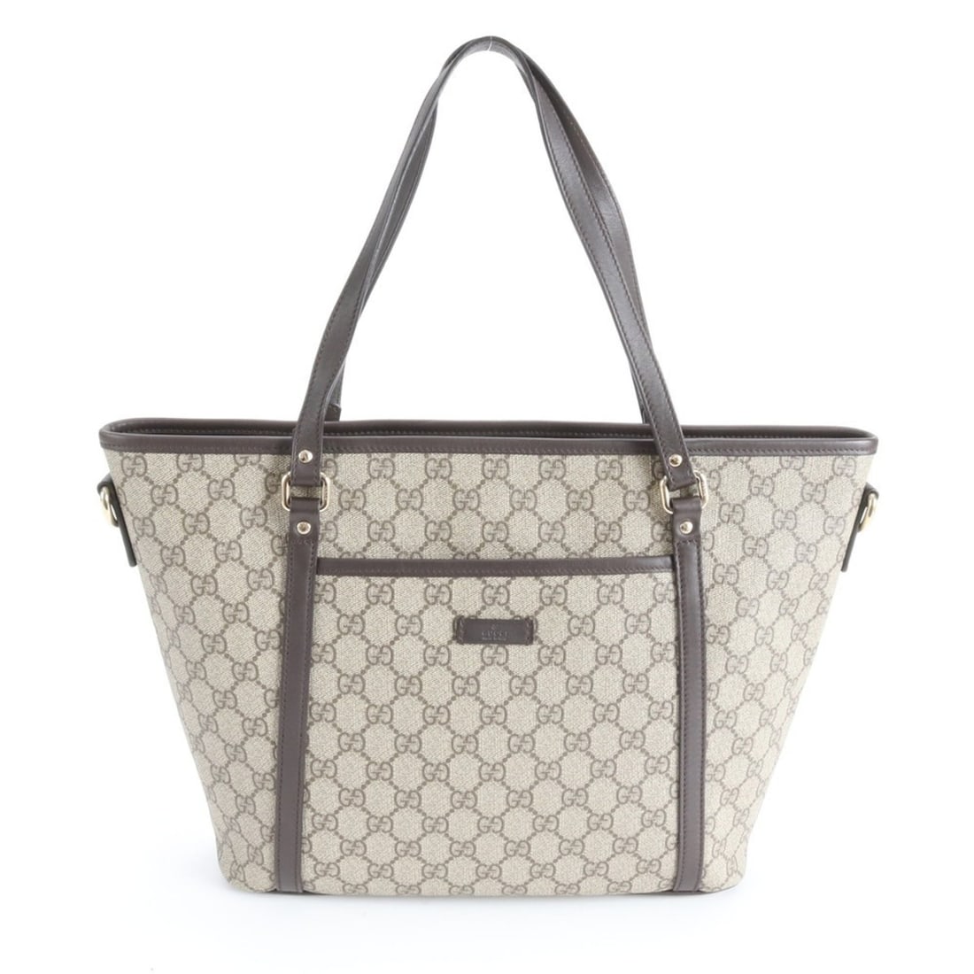 Gucci GG Supreme 388929 Leather Tote Bag Shoulder Handbag Beige Women's (1 of 17)