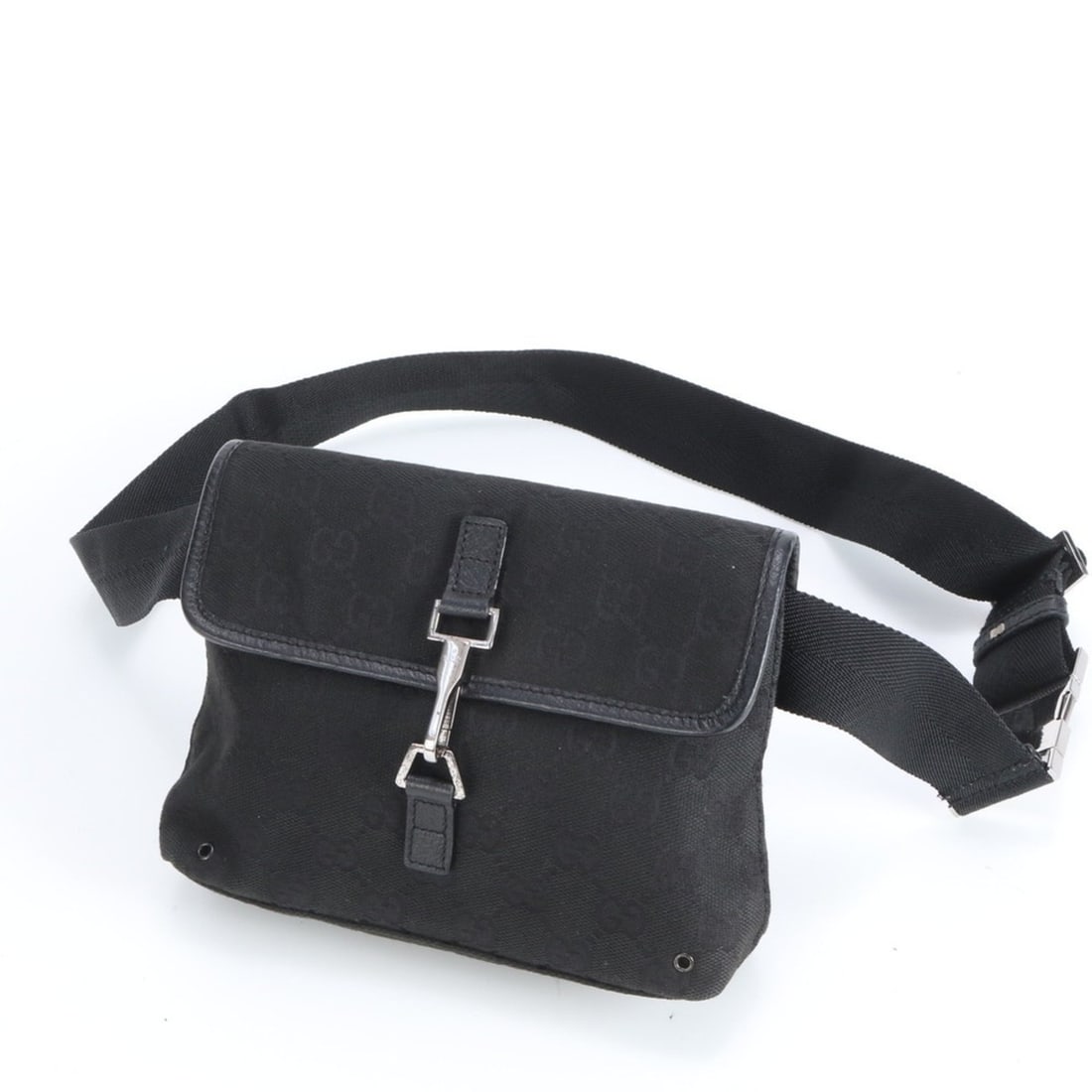 Gucci GG Canvas 92543 Leather Body Bag Waist Pouch Shoulder for Men (1 of 20)