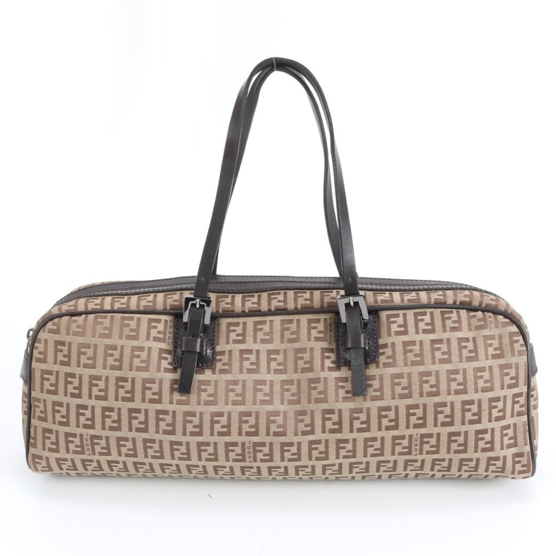 Fendi Zucchino 8BL006 Leather Tote Bag/Shoulder Bag, Brown, Women's (1 of 17)