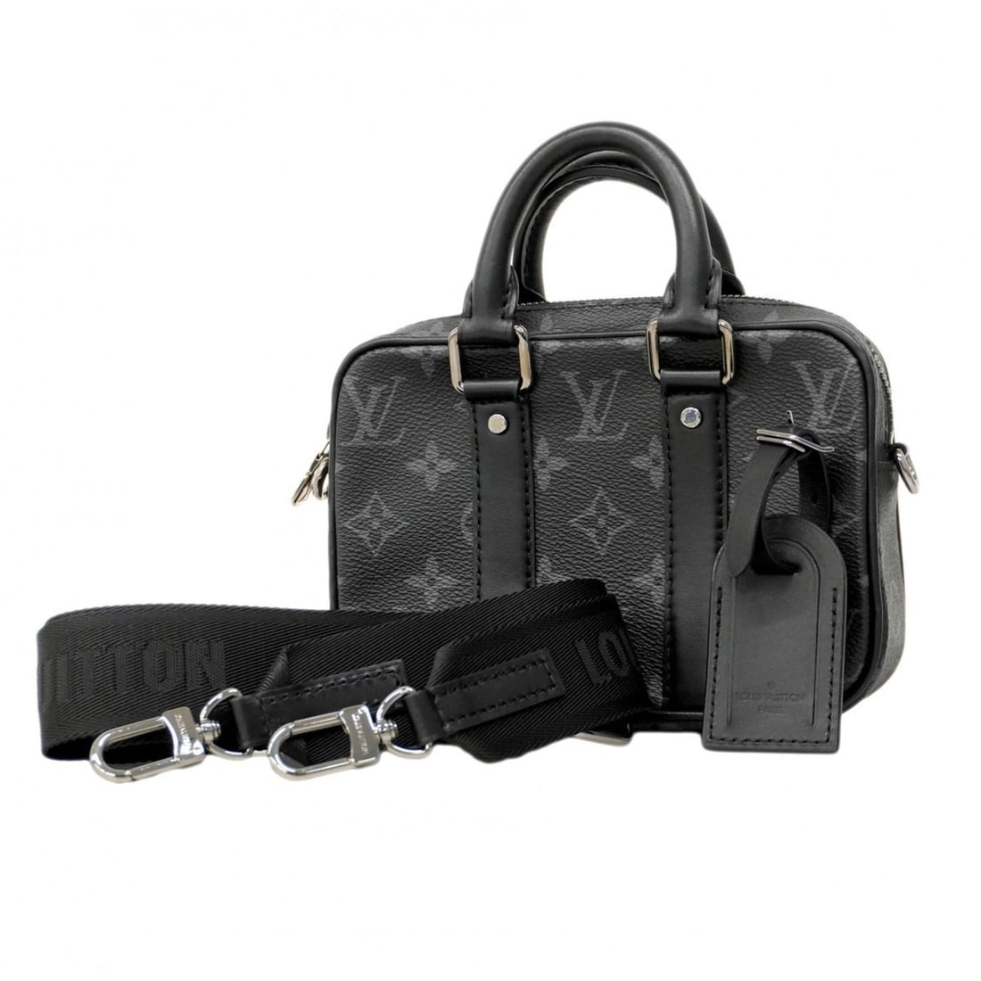 Louis Vuitton Monogram Eclipse Nano PDV Handbag M82770 Black 2-Way Bag for Men (1 of 17)