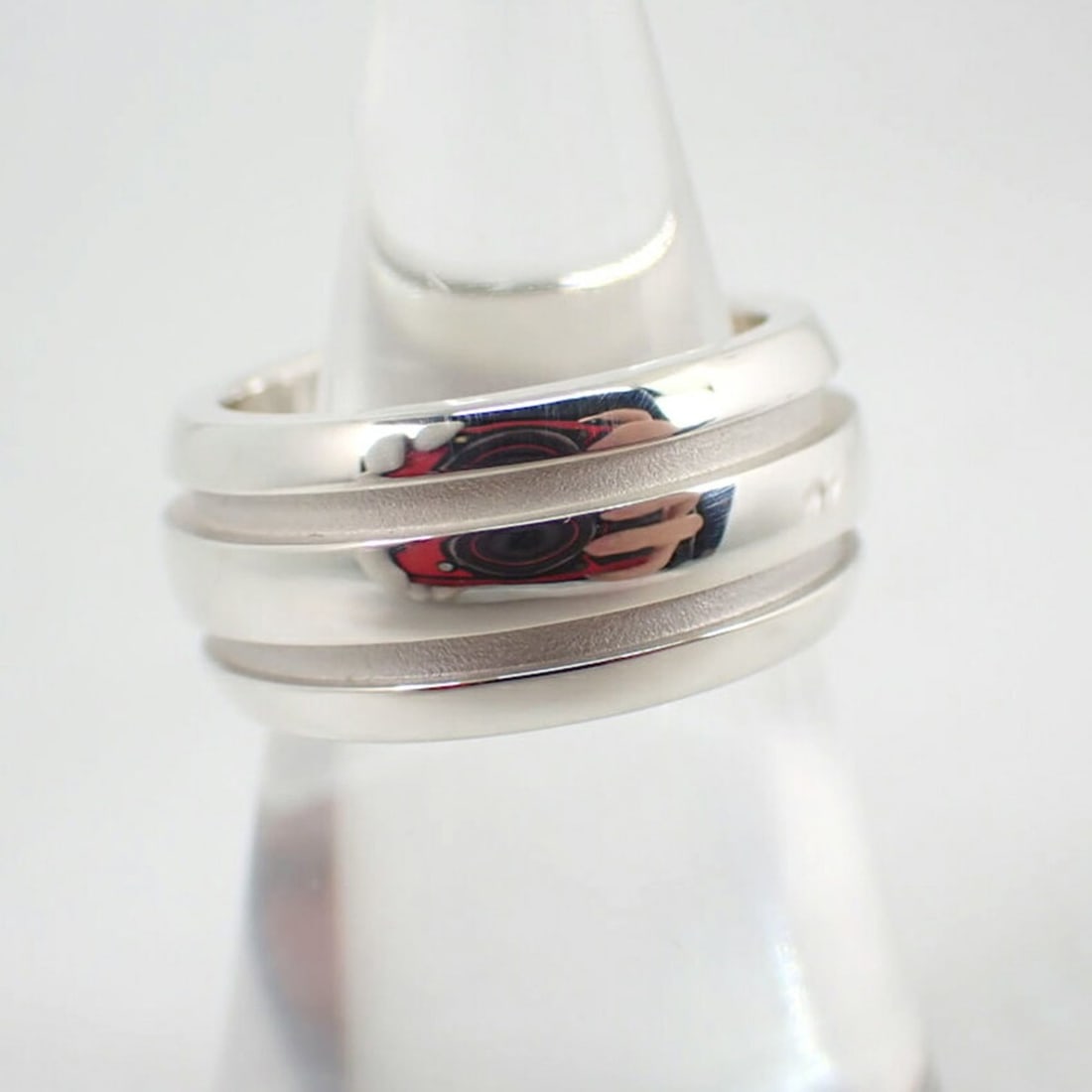 TIFFANY 925 Double Line Ring, Size 9 - 3