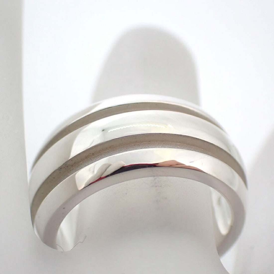 TIFFANY 925 Double Line Ring, Size 9 - 7