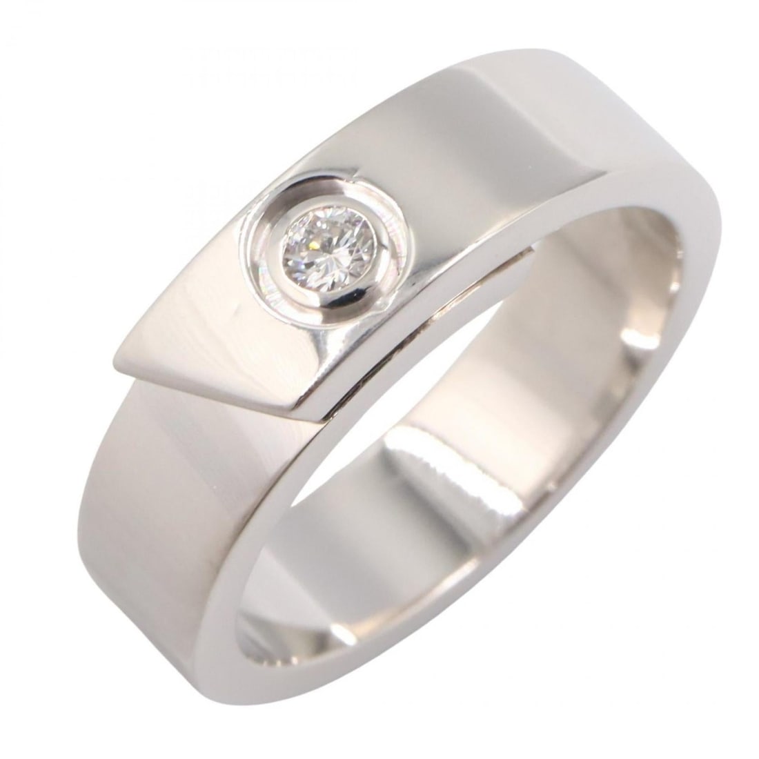 Cartier Anniversary Ring, 18K White Gold with Diamonds, 1PD, Women's, Silver, Clear (1 of 14)