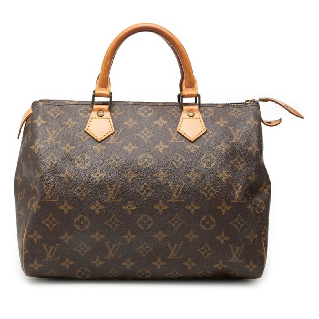 Louis Vuitton Monogram Speedy 30 Handbag/Mini Boston Bag M41526 Brown Leather Women's LOUIS VUITTON (1 of 20)