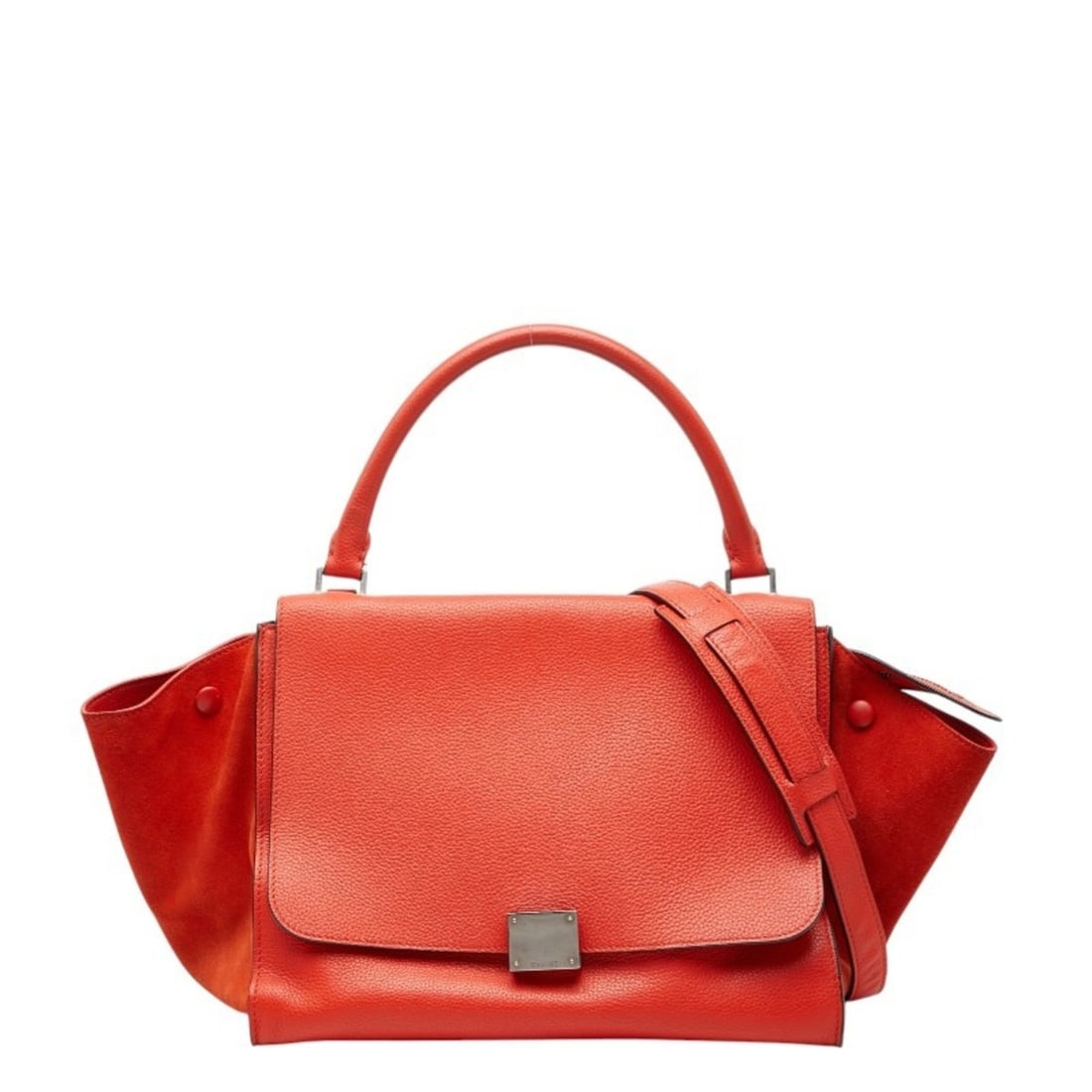 Celine Trapeze Medium Handbag/Shoulder Bag, 2-Way, Red Leather and Suede, Women's, CELINE (1 of 13)