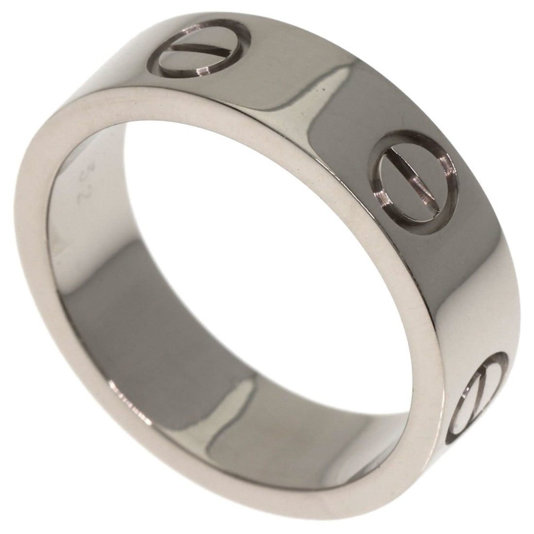 Cartier Love Ring #52 18K White Gold Women's: --- Catalog ---Category: SizeJP Size: 12US Size: 6.5Category: DesignType: Band ringGender: WomenMaterial: White gold (18K)Category: GeneralBrand: Cartier--- Item List ---Section: ConditionRanking: Ran