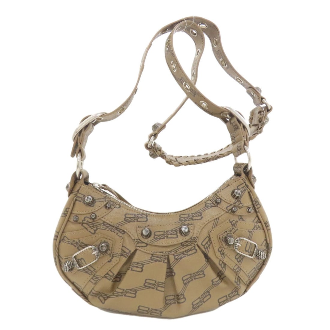 Balenciaga 671309 Le Cagole XS Handbag in Coated Canvas for Women: --- Catalog ---Category: SizeSize (HxWxD): 13cm x 25cm x 6cm / 5.11'' x 9.84'' x 2.36''Category: DesignType: HandbagColor: BrownGender: WomenMaterial: Coated canvas Category: GeneralMPN: 671309Brand: