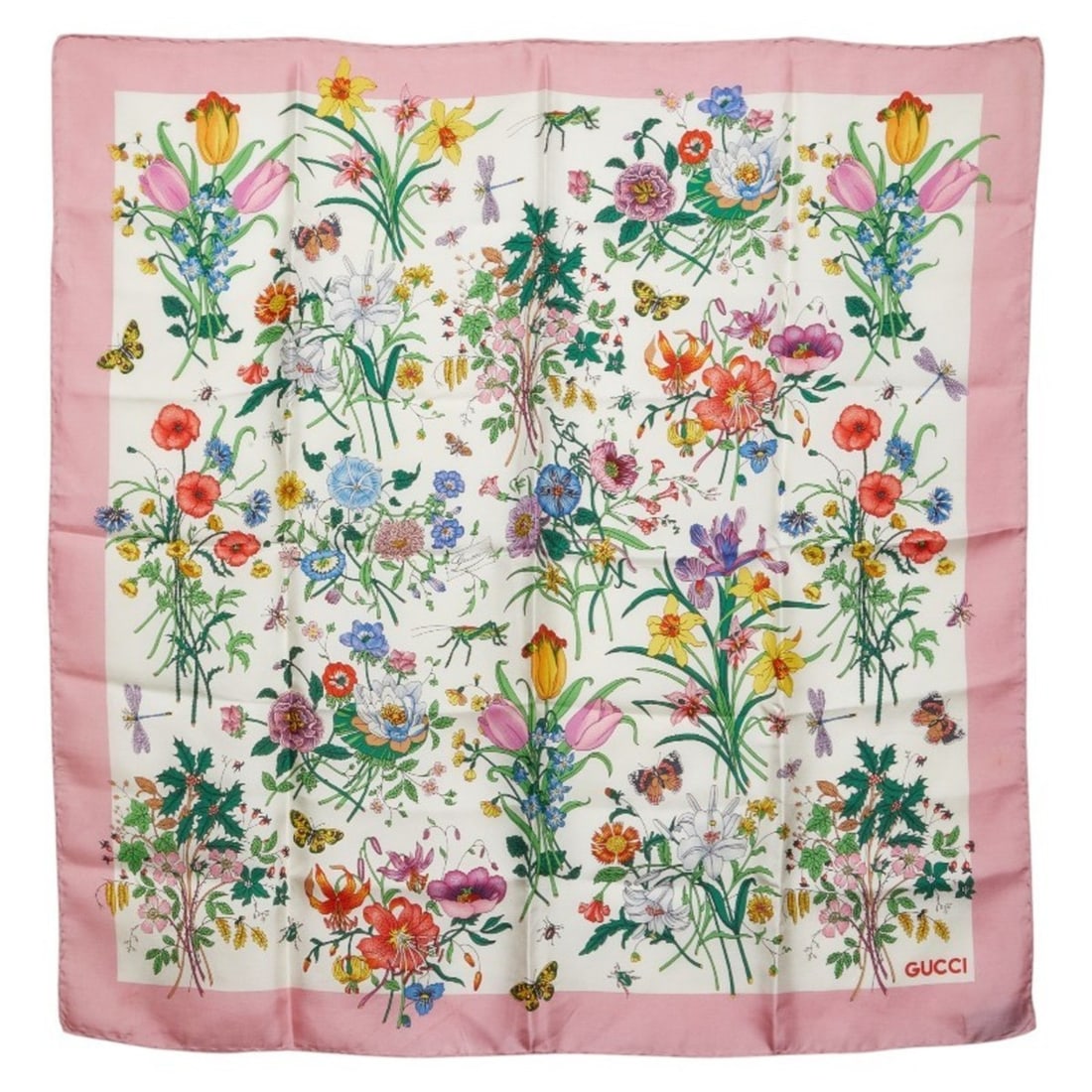 Gucci Flora floral scarf/muffler in multicolored silk for women.: --- Catalog ---Category: SizeSize (LxW): 66cm x 66cm / 25.98'' x 25.98''Category: DesignType: ScarfColor: Multi-colorGender: WomenCategory: GeneralBrand: Gucci--- Item List ---Section: ConditionRankin