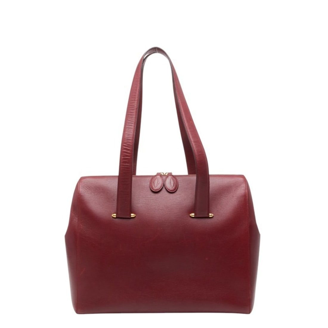 Cartier Must Line Shoulder Bag Tote Wine Red Leather Women's CARTIER (1 of 12)