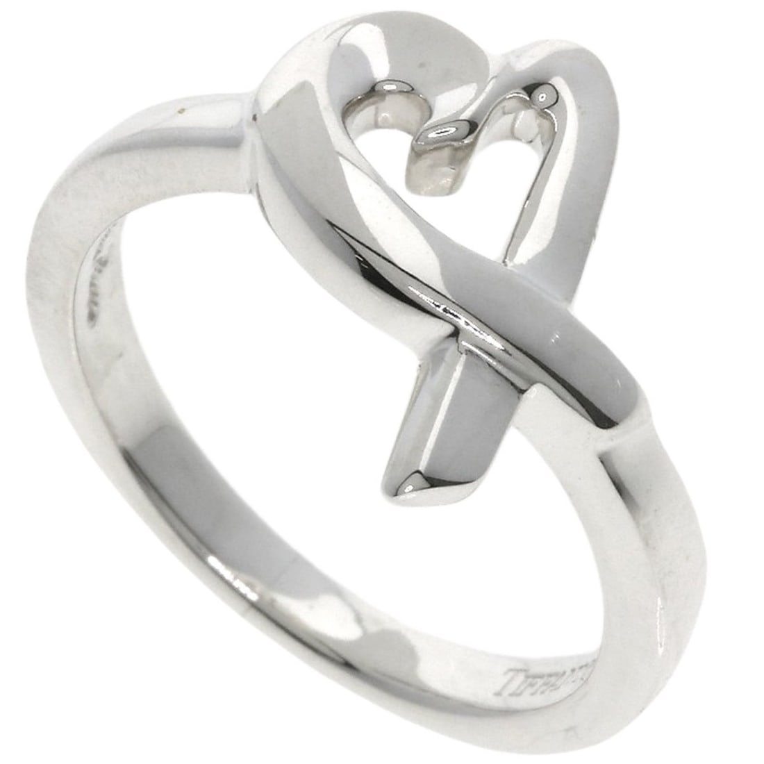 Tiffany & Co. Loving Heart Ring, Silver, Women's: --- Catalog ---Category: SizeJP Size: 13US Size: 6.5Category: DesignColor: SilverGender: WomenMaterial: SilverCategory: GeneralBrand: Tiffany--- Item List ---Section: ConditionRanking: Rank A Used - A