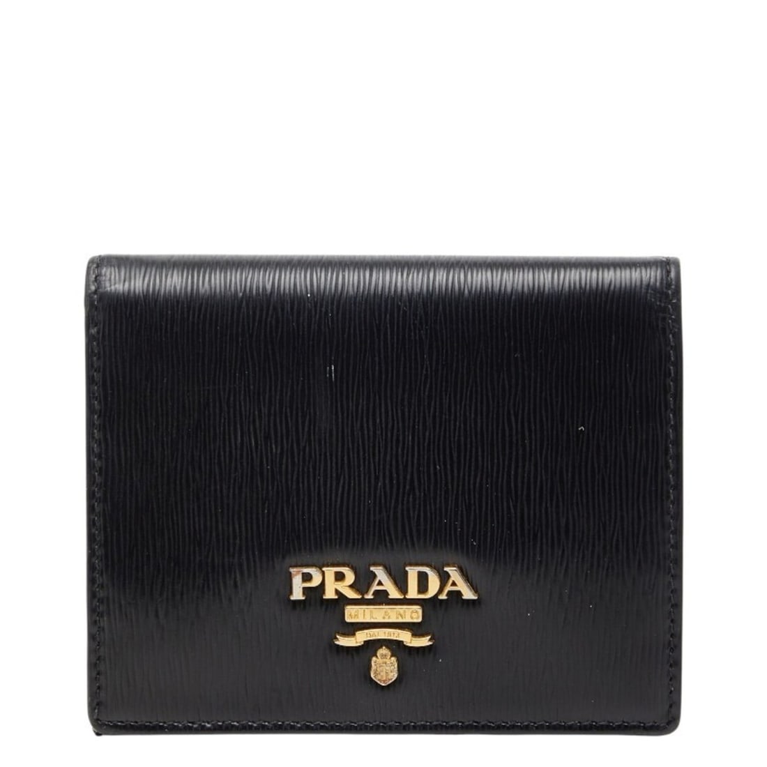 Prada Logo Bifold Wallet 1MV204 Black Saffiano Leather Women's PRADA (1 of 13)