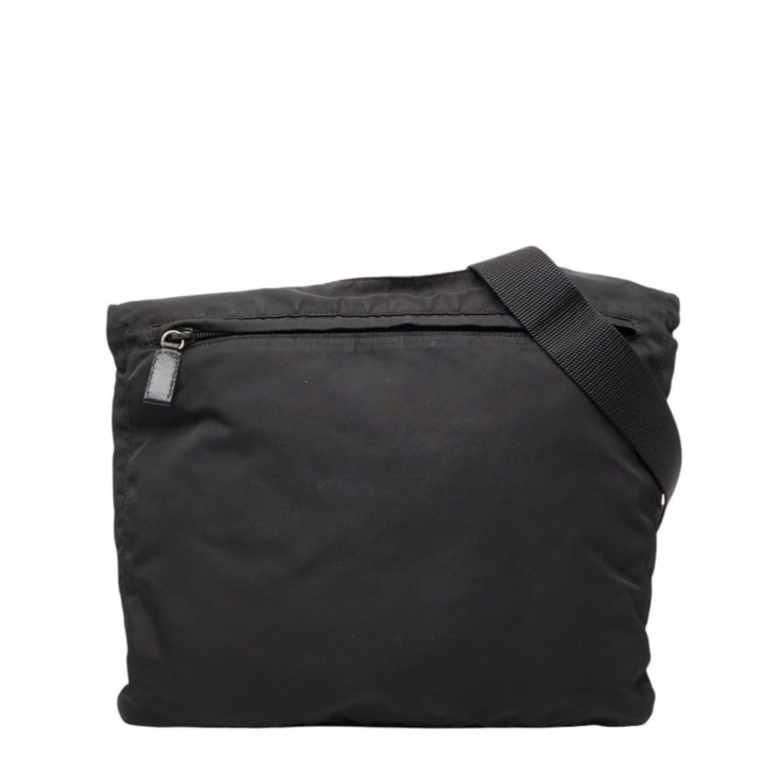 Prada Triangle Logo Plate Shoulder Bag V218 Black Nylon Women's PRADA (1 of 13)