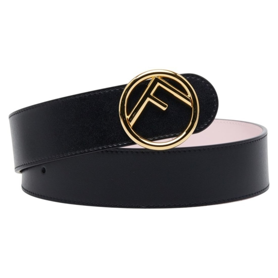 Fendi F is reversible belt in black and pink leather for women.: --- Catalog ---Category: SizeLength: 65.5cm - 75.5cm / 25.78'' - 29.72''Category: DesignType: Standard beltColor: Black, PinkGender: WomenMaterial (Strap): Leather Category: GeneralBrand: Fendi--- Ite